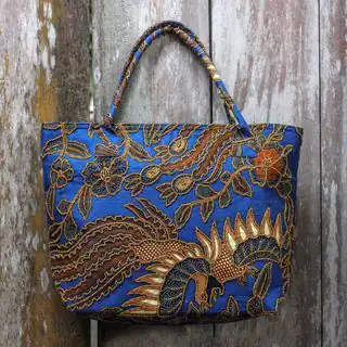 Handcrafted Cotton Batik 'Glorious Java' Tote Handbag (Indonesia)