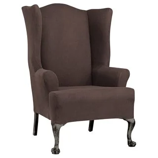 Sure Fit Simple Stretch Twill Wing Chair Slipcover