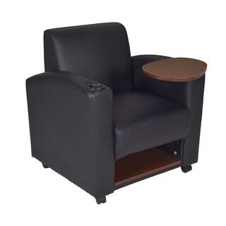 Nova Black/ JavaTablet Arm Chair (Set of 2)