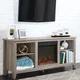 58-inch Driftwood Wood TV Stand with Fireplace