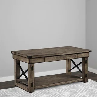Altra Wildwood Rustic Grey Wood Veneer Coffee Table