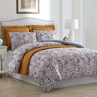 Amrapur Overseas Mavia Reversible 6-piece Comforter Set with Bonus Coverlet Set