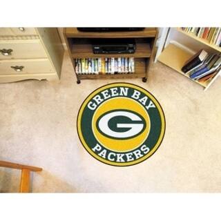 Fanmats NFL Green Bay Packers Yellow and Green Nylon Roundel Mat (2'3 x 2'3)