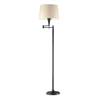 Dimond 1-light Swing arm Aged Bronze Beige Shade Floor Lamp