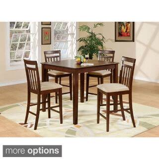 5-piece Counter Height Table Set-Square Counter Height Table and 4 Stools