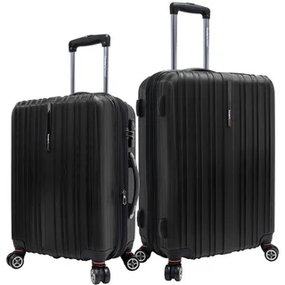 Traveler's Choice Tasmania Black 2-piece Hardside Spinner Luggage Set