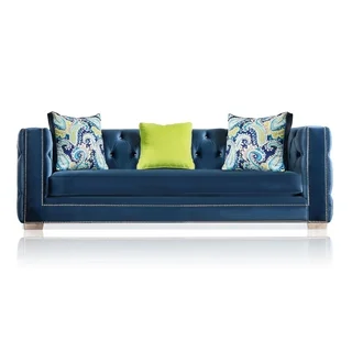 Furniture of America Giselle Contemporary Premium Velvet Sofa