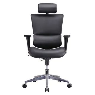 Gm Seating Ergolux Genuine White, Ergonomic Leather Chair By Gm Seating