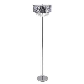 Elegant Designs Romazzino Trendy Cascading Crystal/ Chrome Floor Lamp