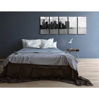 Stupell Home 'Brooklyn Bridge and NYC Waterfront' 5-piece Canvas Wall Art Set