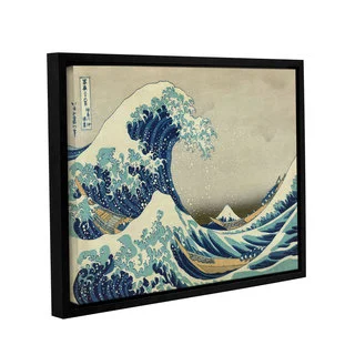 ArtWall Katsushika Hokusai 'The Great Wave off Kanagawa' Gallery Wrapped Floater-framed Canvas