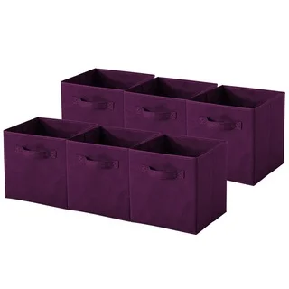 Purple Collapsible Storage Cubes (Pack of 6)