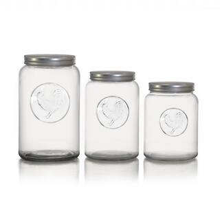 American Atelier Rooster Canisters with Lids 3-piece Set