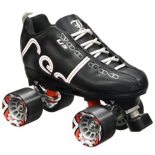 Labeda Voodoo U3 Quad Customized Black Roller Speed Skates with Black Cayman Wheels
