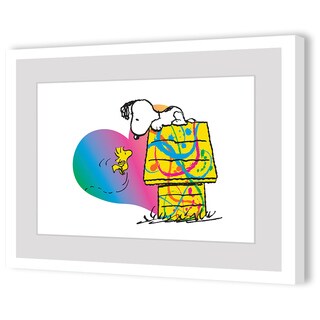 Woodstock and Snoopy Rainbow Heart