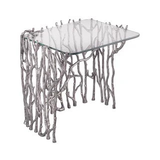 LS Dimond Home Silvered Sticks Side Table