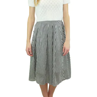 Relished Women's Central Park Striped Midi Skirt