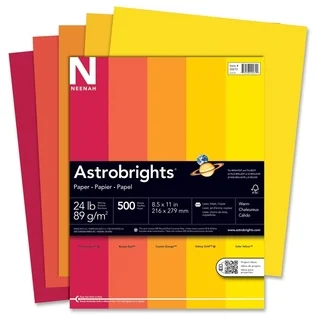 Astrobrights 24lb. Assorted Colors Paper - 1 Ream