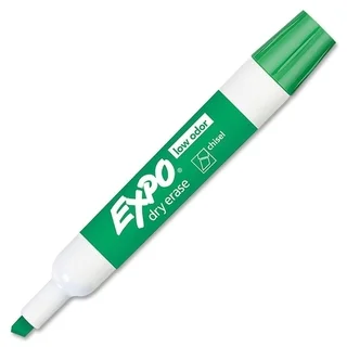 Expo Green Low-odor Dry Erase Chisel Point Markers - 1 Box