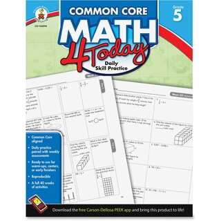 Carson-Dellosa Common Core Math 4 Today Workbook Education Printed Book for Mathematics - English - 1/EA