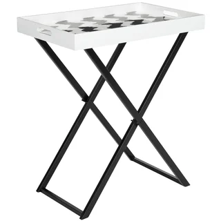 Safavieh Abba Black/ White Tray Table