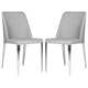 Safavieh Mid Century Dining Baltic Linen Grey Side Chairs (Set of 2)