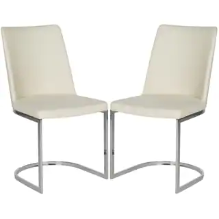 Safavieh Metropolitan Dining Parkston Linen Beige Side Chairs (Set of 2)