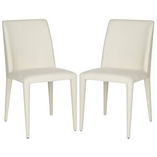 Safavieh Mid-Century Dining Garretson Linen Beige Side Chairs (Set of 2)
