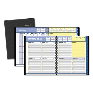 AT-A-GLANCE QuickNotes 8 x 9 7/8 Black 2016 Weekly/Monthly Appointment Book