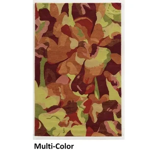 Hand-tufted Abstract Wool Multi Rug (9' x 12')