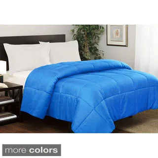 Solid Color Microfiber Down Alternative Comforter