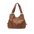 Vicenzo Leather Athena Tan Italian Leather Handbag