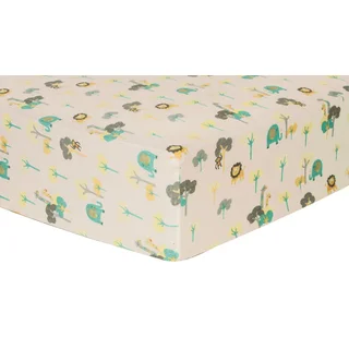 Trend Lab Lullaby Jungle Deluxe Flannel Fitted Crib Sheet