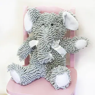 Pam Grace Creations Nubby Grey Stuffed Elephant Toy