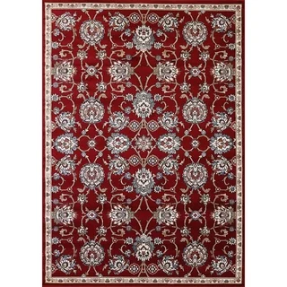 Cappella Traditional Medallion Area Rug Red (9'2 x 12'10)