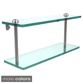 16-inch Two Tiered Glass Shelf