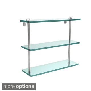 16-inch Triple Tiered Glass Shelf