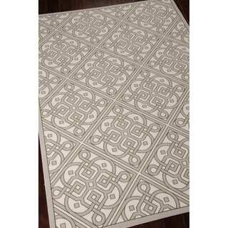 Waverly Sun N' Shade Lace It Up Stone Indoor/ Outdoor Area Rug by Nourison (10' x 13')