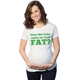 Women's Maternity Does this Baby Make Me Look Fat Cotton T-shirt