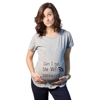Women's Maternity Can I Get The Wifi Password in Here. Cotton T-shirt