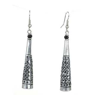 Stamped Recycled Cooking Pot 'Cone' Earrings (Kenya)