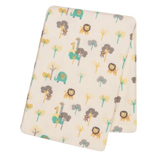Trend Lab Lullaby Jungle Deluxe Flannel Swaddle Blanket