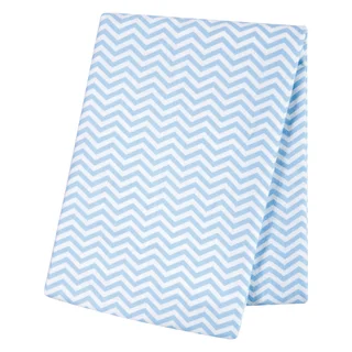 Trend Lab Blue Chevron Deluxe Flannel Swaddle Blanket