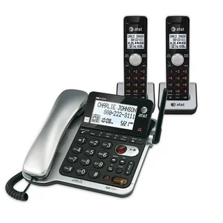 AT&T CL84202 2-handset Corded/ Cordless Answering System with Caller ID