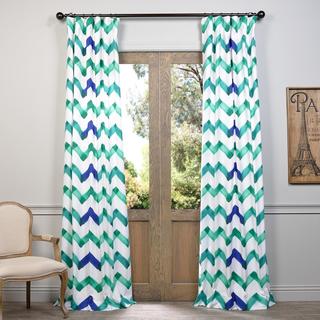 Exclusive Fabrics Painted Chevron Printed Cotton Curtain
