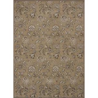 Admire Home Living Plaza Floral Beige Area Rug (5'3 x 7'3)
