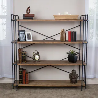 Yorktown 4-Shelf Industrial Bookcase by Christopher Knight Home