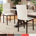INSPIRE Q Darcy Espresso Metal Upholstered Dining Chair (Set of 2)