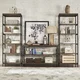 Somme Rustic Metal Frame 6-tier Bookshelf Media Tower by TRIBECCA HOME