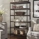 Somme Rustic Metal Frame 6-tier Bookshelf Media Tower by TRIBECCA HOME